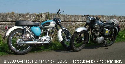 Triumph T20B Bantam Cub and T20 Tiger Cub in the Scottish sunshine.