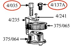 Amal 375/61 mixing chmaber top screws