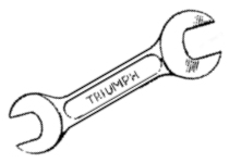 Picture of a Triumph spanner.